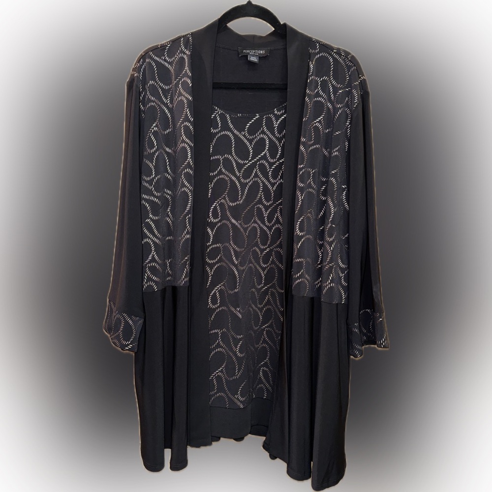 Perceptions Elegant Black Top - One Piece